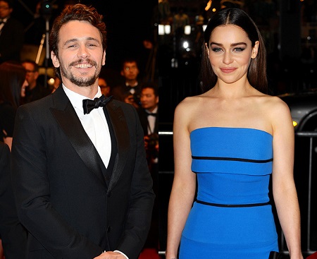Emilia Clarke with James Franco in an event