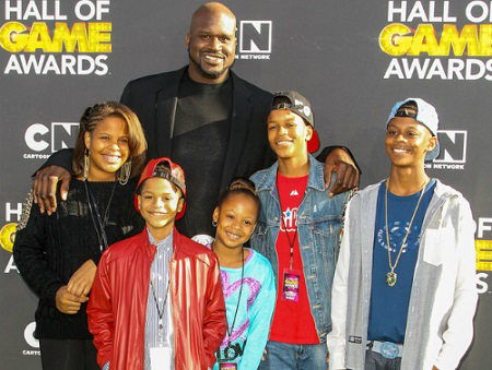 Shaquille O'Neal's with his children