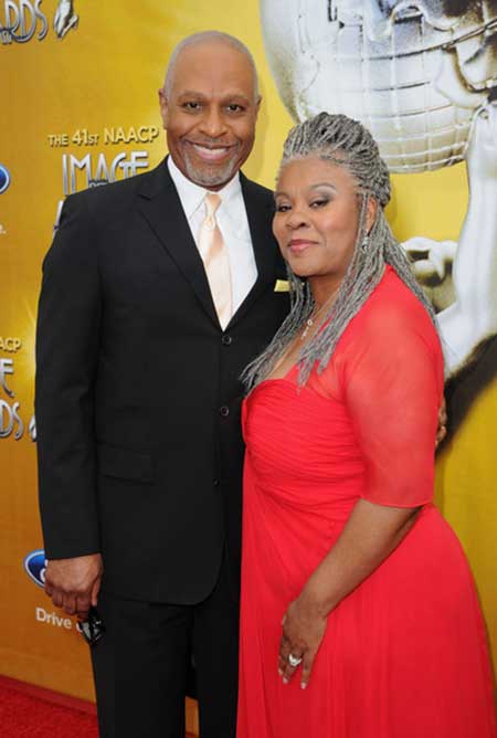 James Pickens Jr. with cheerful, Wife Gina Pickens 