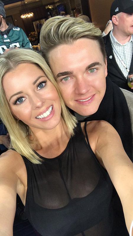 Jesse McCartney with his Blue-eyed Valentine Katie Peterson.