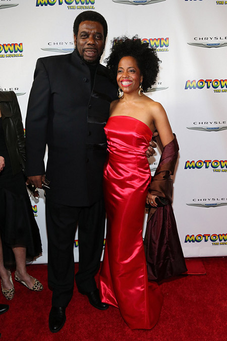 Rhonda Ross Kendrick with husband Rodney Kendrick at Motown opening night