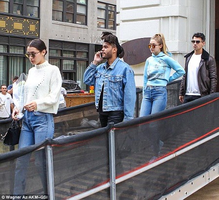 Bella and Gigi on doube date with Abel and Joe respecitvely