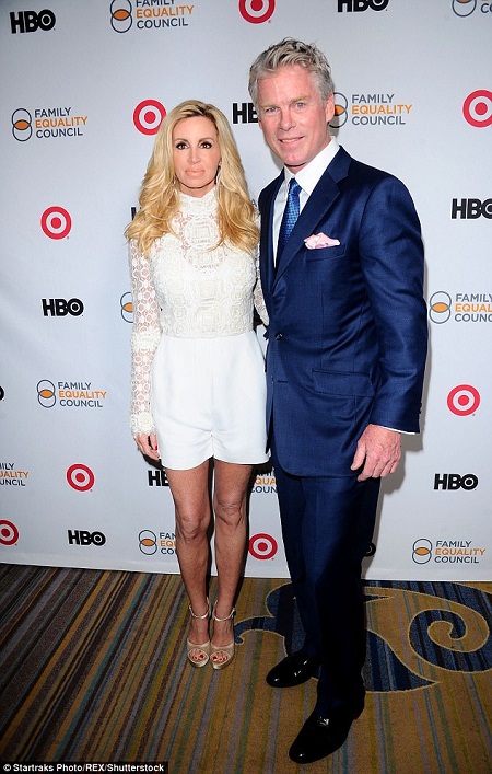 Camille Grammer with her fiance David C Meyer in an event