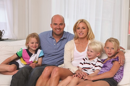 Elisabeth and Tim Hasselbeck with their children: Grace Elisabeth, 12, Taylor Thomas, 10, and  Isaiah Timothy