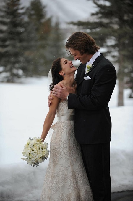 Jared Padalecki and Genevieve Cortese on their wedding