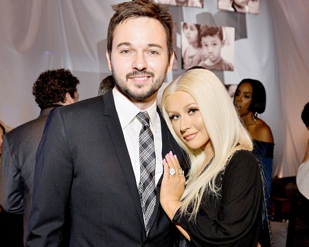 Christina Aguilera with her fiance, Matt Rutler whom she got engaged in 2014