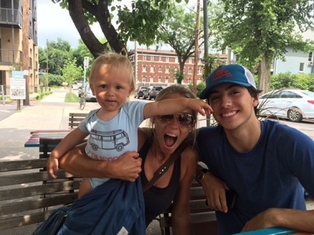 Nicole Curtis with her son, Ethan, 20, and Haper, 2