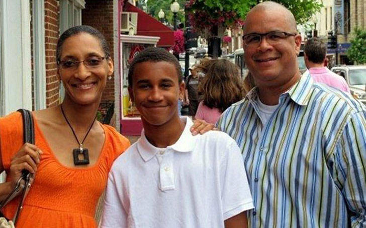 Image: Carla Hall with Matthew Lyons  and son