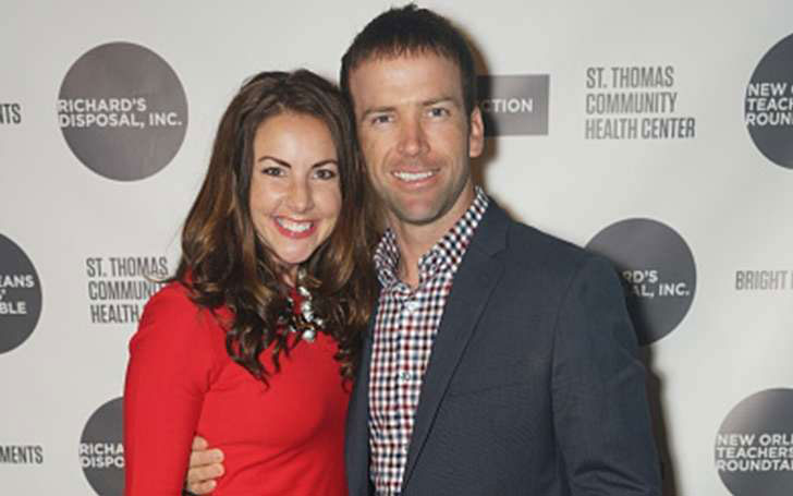 Maggie O'Brien, her spouse Lucas Black, and daughter Sophie Jo Black happy as a family.